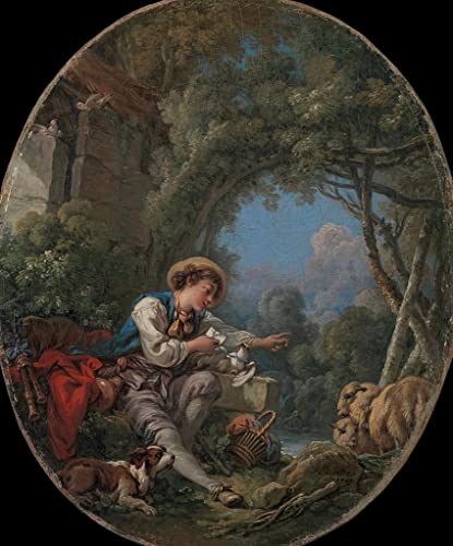 Poster sur toile François Boucher L'Envoi du Messager 50 x 70 cm tableau salon