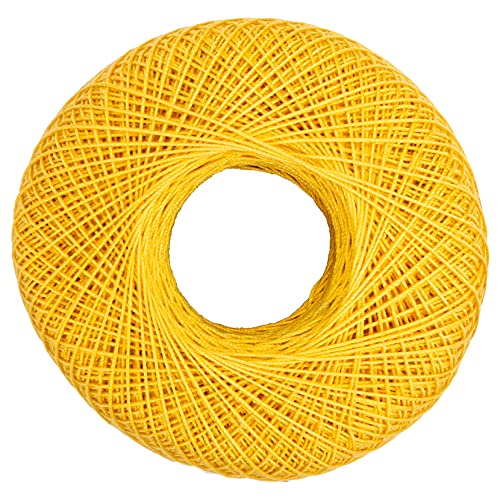 Image of Coats Crochet Aunt Lydia's Crochet, Cotton Classic Size 10, Golden Yellow