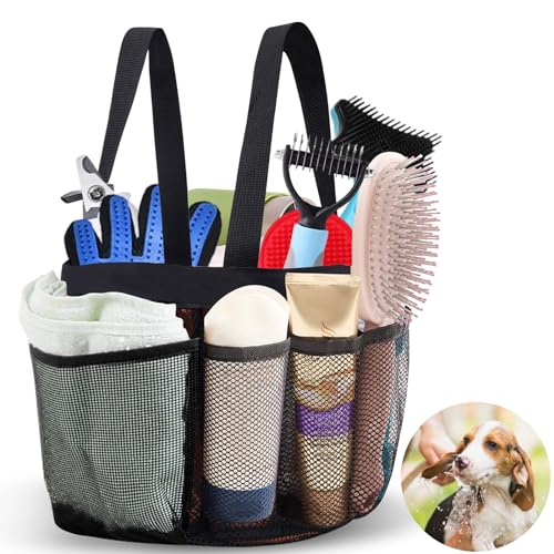 Dog Mesh Shower Bag Portable,Dog Shower Tote Bag,Pet Bathroom Bag with 7 Pockets, Large Capacity Hanging, Quick Dry Pet Shower Basket/Bath Bag,Dog Shower & Bath Supplies Accessories Dog Mesh Shower Bag Portable,Dog Shower Tote Bag,Pet Bathroom Bag with 7 Pockets, Large Capacity Hanging, Quick Dry Pet Shower Basket/Bath Bag,Dog Shower & Bath Supplies Accessories