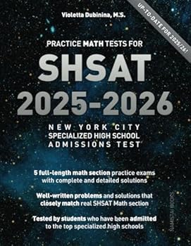 Paperback Practice Math Tests For SHSAT Book