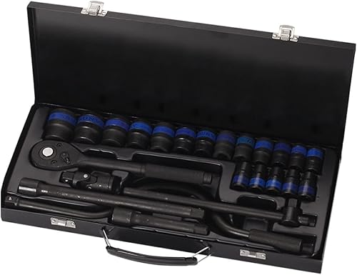 Miniatura 2 de GRAWIT 12 pulgada 16 piezas de herramientas manuales de mecánico general del hogar llave de trinquete juego de llaves de manga herramienta de