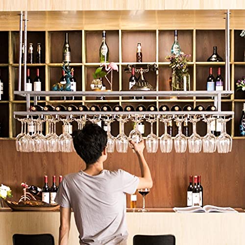 Support bouteille de vin suspendu pour libérer l'espace et protéger vos verres