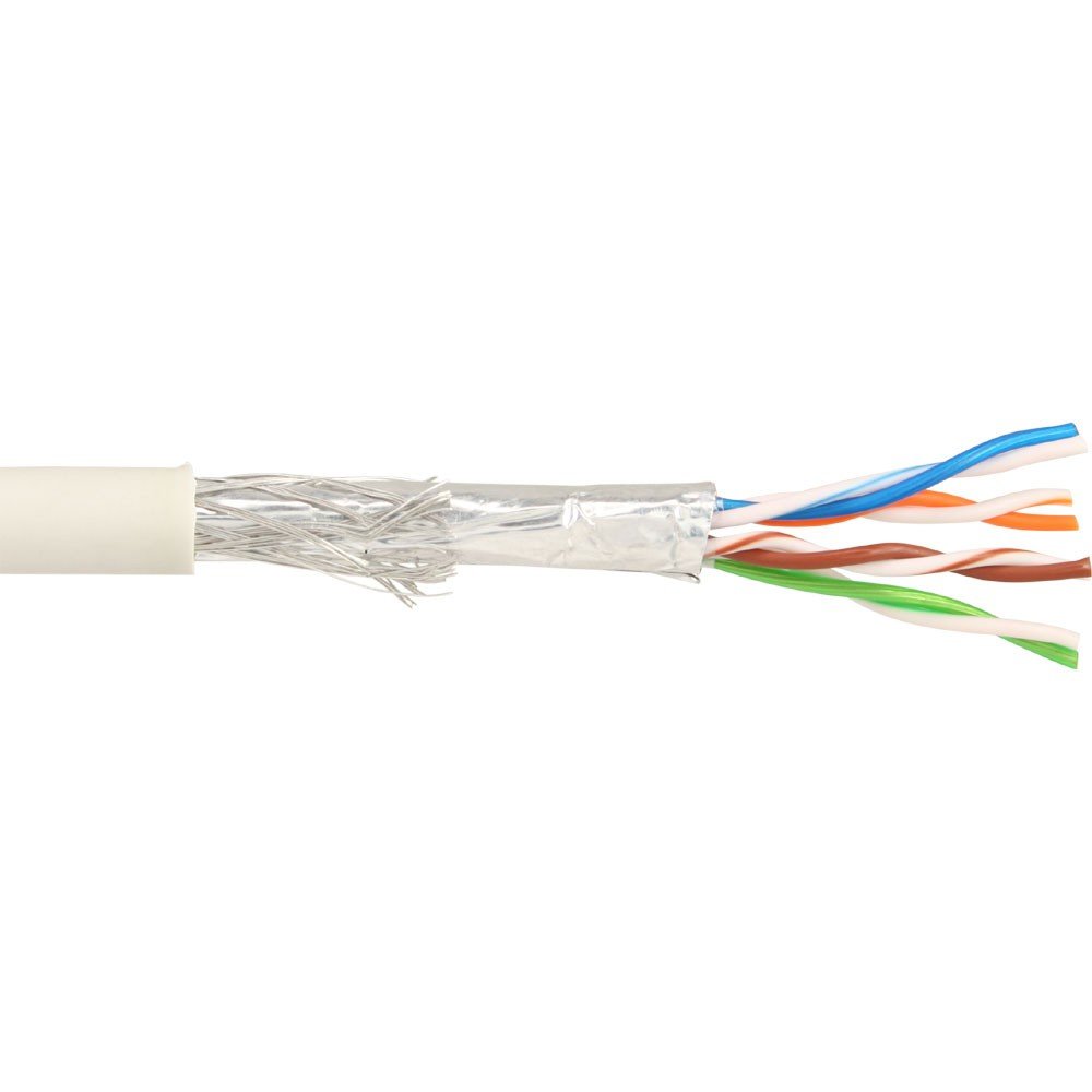 InLine 20267 Cavo LAN Cat.5E, S/FTP, 4 x 2XAWG 26/7 Flessibile, CCA Lega Rame/Alluminio, Guaina PVC, Pull-Out Box 300M Grigio