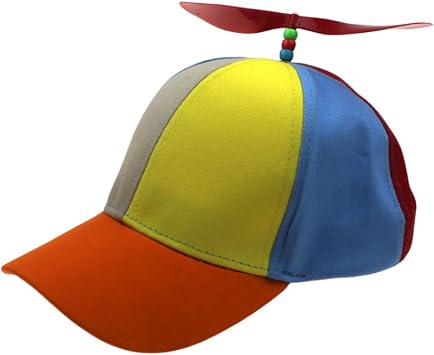 Propeller Cap Fun Adjustable Sun Hat Outdoor Activities And Fancy Dress Events Outdoor Fancy Dress Costume Headwear Adjustable Or Casual Helicopter, Adult Red Propeller
