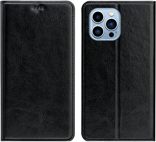 Étui iPhone 14 Pro Max anti-choc en cuir véritable pour protéger l'écran des rayures