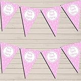 Crucifix Cross Christening Baptism Communion Pink Christening Bunting Garland Banner Decoration
