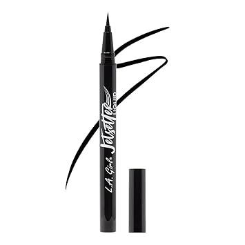 L.A. Girl Jetsetter Liquid Liner - Long-Wearing, Paraben Free, Easy To Control Brush, Matte Finishing, Black, 1 gm