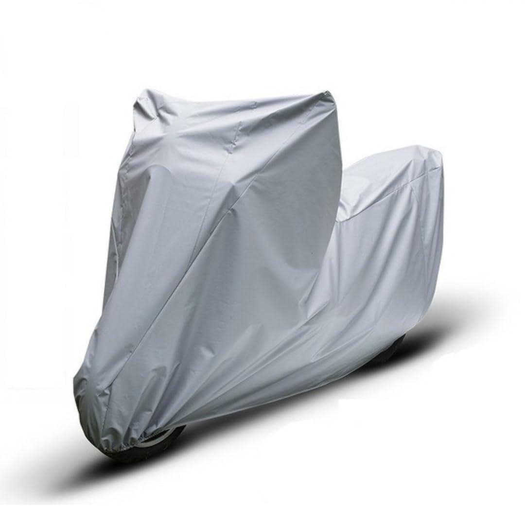 PARENCE.- Funda Impermeable para Moto y Bicicleta 205x125 cm – Protección Exterior e Interior Resistente a los Rayos UV, al Polvo y a la Intemperie – Funda Ligera de Aluminio con Cierre
