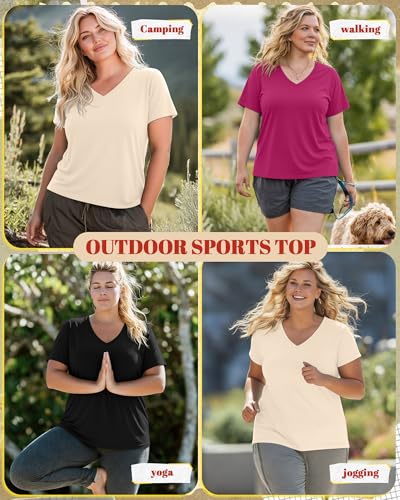 Image of Neer 3 Pack Plus Size Women's T-Shirts