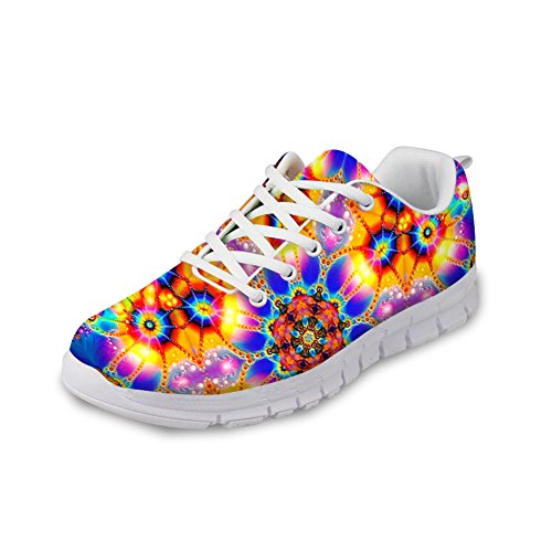 HUGS IDEA Farbenfrohe modische Damen-Sneakers, Laufschuhe, (Mehrfarbig 2), 39 EU
