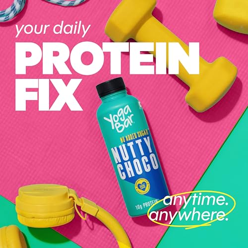Image of Yogabar 10g Protein Shake | Nutty Choco | No Added Sugar | High Protein Drink | Source of Fibre, Rich in Calcium | No Preservatives or Artificial Flavours (180ml)