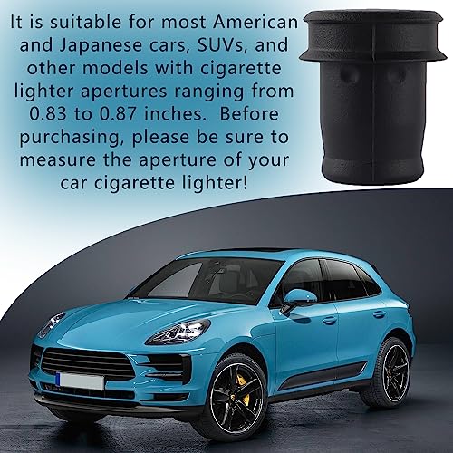 Image of 2PCS Car Cigarette Lighter Cover,Black Cigarette Lighter Socket Cap Waterproof & Dust Cover,Universal 0.78 inch Cigarette Lighter Plug Cover Car Interior Accessories Fits Car SUV