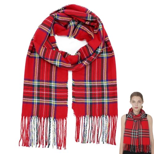 Trevixor Plaid Scarf Tartan Scarf Women Classic Tartan Scarf Traditional Plaid Pattern Lightweight Yet Warm Great Choice for Music Fans