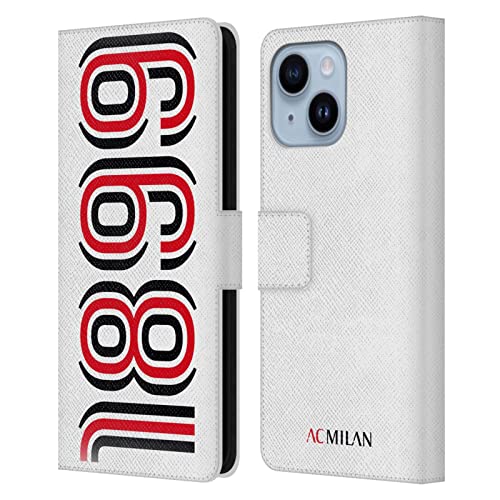 Coque AC Milan iPhone 14 Plus étui portefeuille pour les jours de match