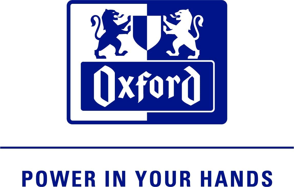 Oxford Essentials Notizbuch Spiralgebunden A5 5mm kariert 50 Blatt 90g Papier 10er Pack mit 6 Farben Softcover inklusive Lesezeichen-Lineal