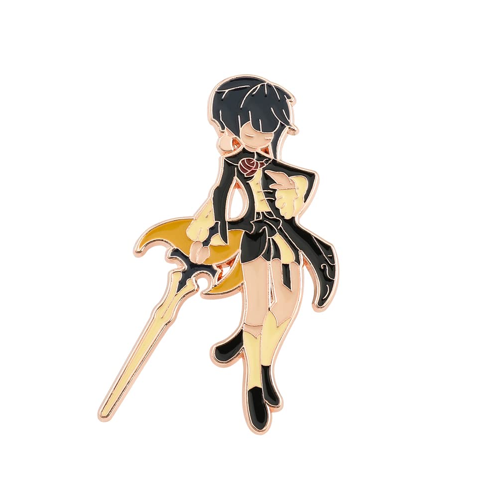Game Genshin Enamel Pin Xing qiu Figure Lapel Badge Brooch Cute Anime Clothes Backpack Scarf Accessories Gifts for Women Men Jewelry (Xing qiu 240)