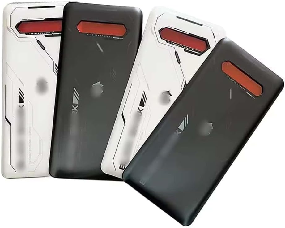 YOOOKOOO Compatible Rear Back Cover for Xiaomi Black Shark 4S Pro – Battery Door Housing Replacement Part (White No Lens)