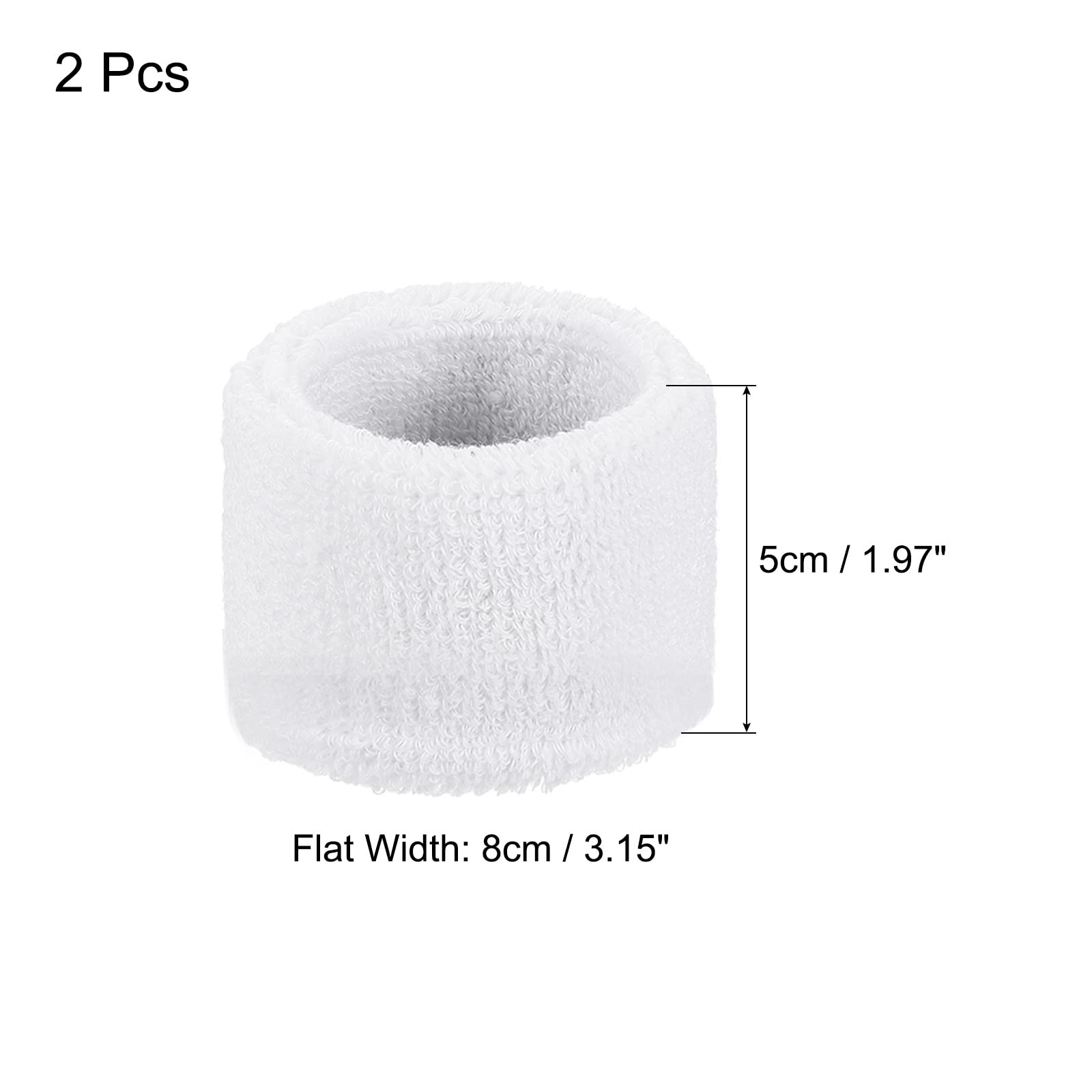 PATIKIL Braccialetti sportivi Cotone Terry Panno Assorbente Sweatband per Tennis Basket Allenamento Atletico Corsa
