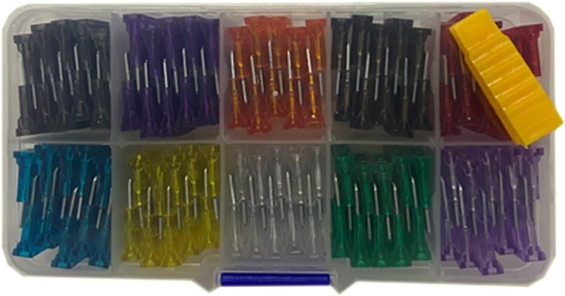 Combination Car Fuse 50/100PCS Assortment Set for Auto Blade Type Cars Fuses 2/3/5/7.5/10/15/20/25/30/35A with Box and Clip(100pcs Medium Fuse)
