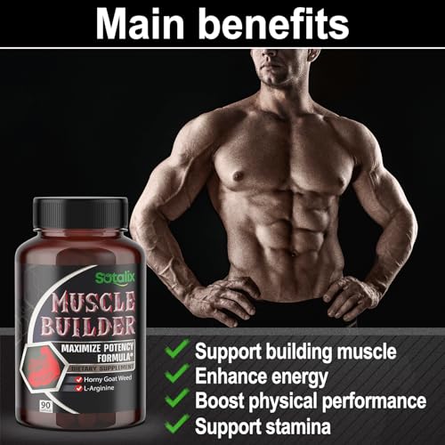 Ultra Muscle Builder Supplement 13800mg Highest Potency with L-Arginine, Tribulus - Increase Energy, Stamina, Strength, Sports Training Support 90-day supply (90 Count (Pack of 1)) - Thumbnail 4