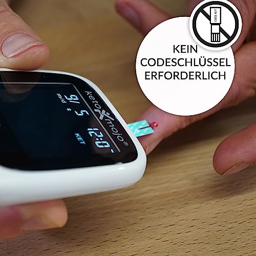 KETO-MOJO Teststreifen-Kombipaket NUR zur Verwendung mit dem GKI-Messgerät | 60 Blutzucker + 60 Blutketon (120ct)