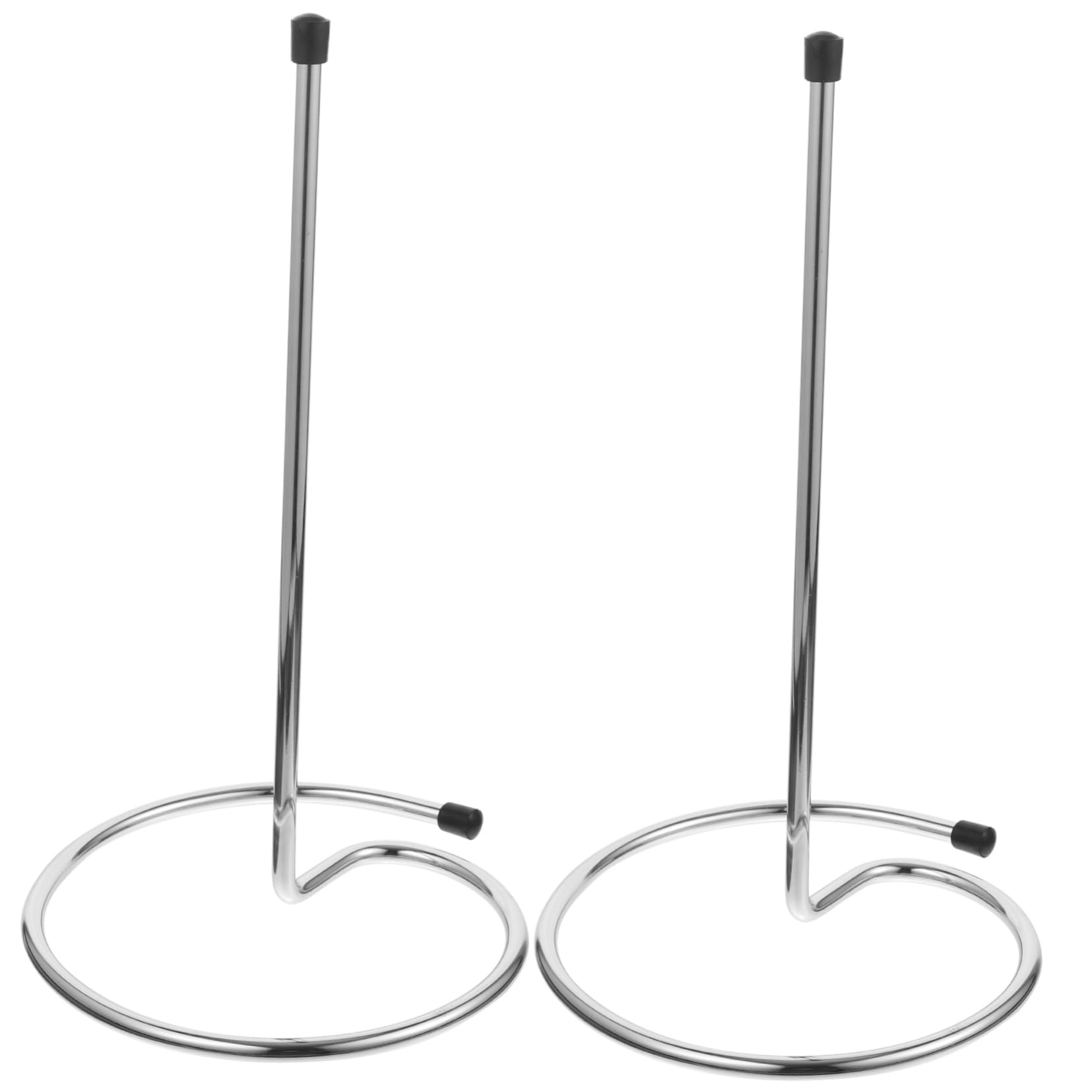 Mikikit Égouttoirs à Carafes à Vin Métalliques Inoxydables, Lot de 2 Supports Inversés pour Séchage Rapide, Compatibles Bar à Domicile et Usage Professionnel, Gain de Place sur Plan de Travail