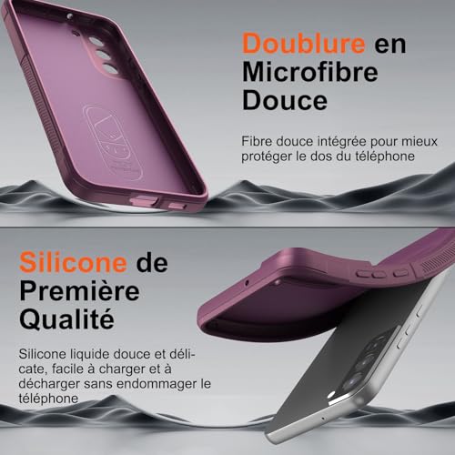 Coque silicone Samsung S22 Plus doublure microfibre douce