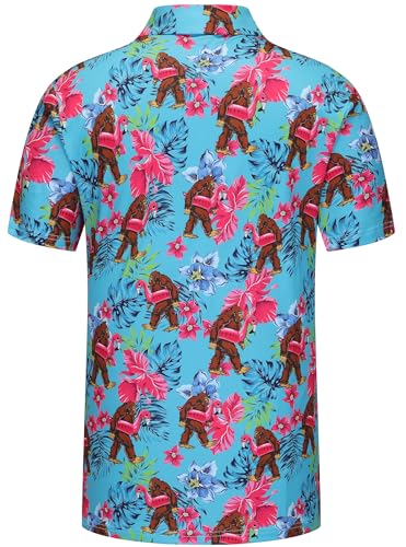 Camiseta Polo de golf para hombre, divertida, de rendimiento, absorbe humedad, secado rápido, manga corta atlética miniatura 5