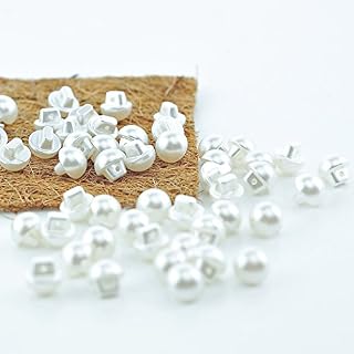 Happium - 12mm Buttons Round Domed Sewing Pearl - 50pk (Cream)