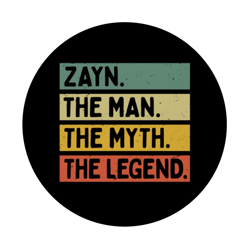 Zayn The Man The Myth The Legend Funny Personalized Quote PopSockets Adhesive PopGrip, Black - Image 3