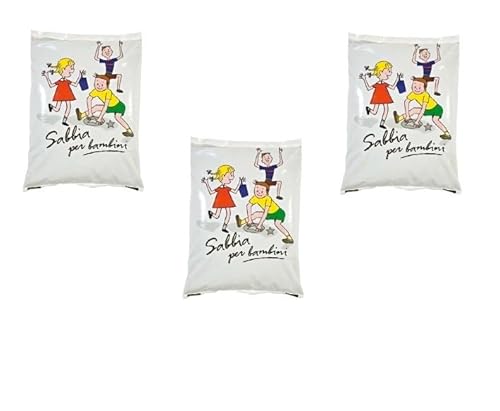 Spilli Outdoor World Sabbia da Gioco Sterilizzato e Certificato CE per Bambini 75kgs (3 x 25kg) per Sabbiera Lavata e Asciugata Approvato CE Sacchi GIGANTI!