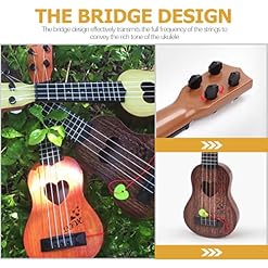 SECFOU Cm Enfants Bois Ukulélé Classique Jouet Adultes Guitare Débutant Cadeau Choix Ukulélé pour Musical avec Café… – Image 3