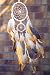 INCENSELABS Double Handmade Dream Catcher, Two Circles, one Measures 4.5" and The Other one is 2"; Followed by a 20 to 22-inch Feather String