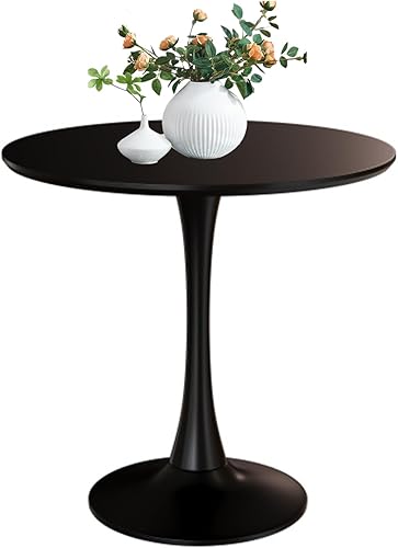 Miniatura 6 de Mesa Tulipán de 24" para 2-3 personas, mesa de comedor redonda moderna, mesa de comedor de mediados del siglo XX, mesa de café pequeña de madera MDF