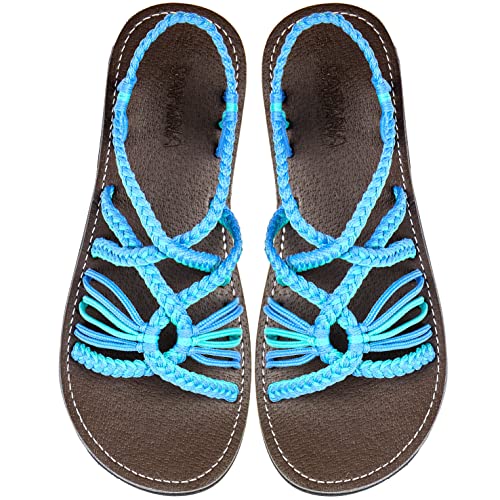 Capana (9 Woven Women's Flat Sandals - Casual Bohemian Rope