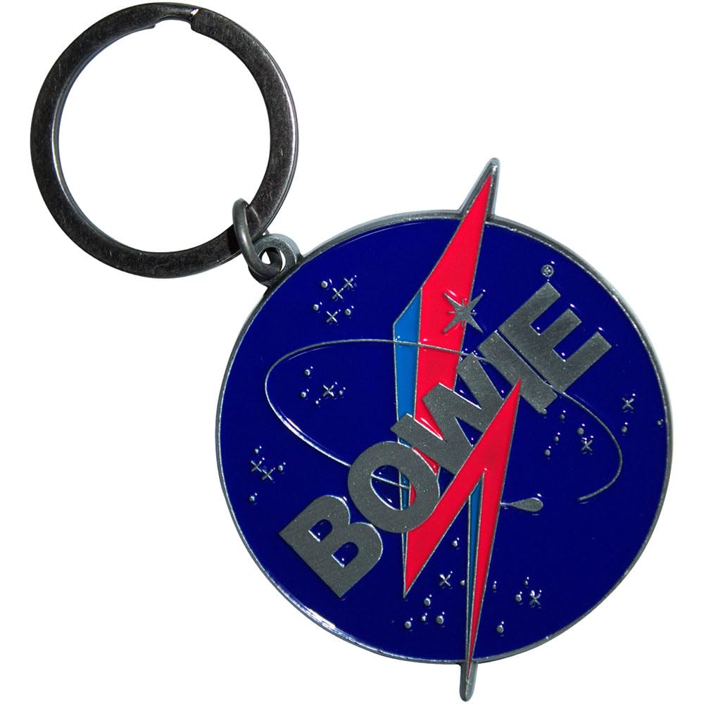 Rock Off officially licensed products David Bowie Space Logo keyring Keychain One Size