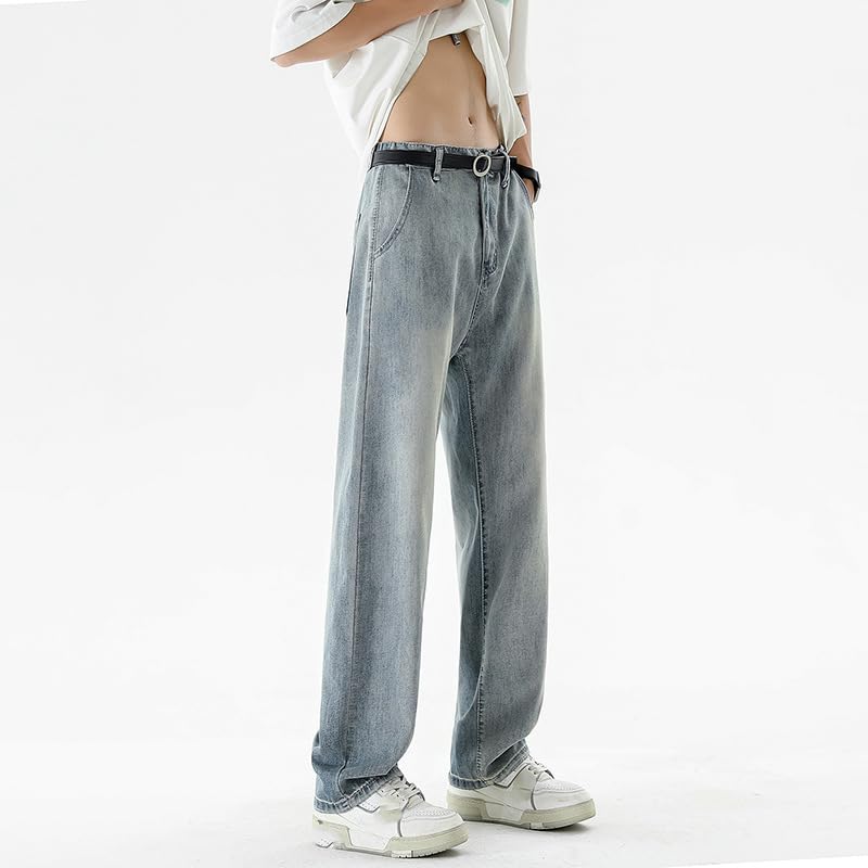 Men's Denim Pants Vintage Inspired Loose Fit Straight Leg Jeans3
