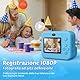 CONMRO Kinderkamera – 1080P Selfie-Kamera mit Sofortbildschirm, 2,4 Zoll, mit Druckpapier + 32 GB Karte, Spielzeug, Mädchen und Jungen, 3-14 Jahre (blau)