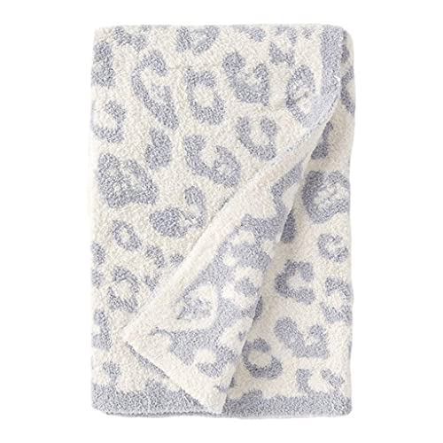 MYADDICTION Throw Blanket Leopard Print Flannel Fleece Blankets Plush Sofa Blankets White 30x35in Deal