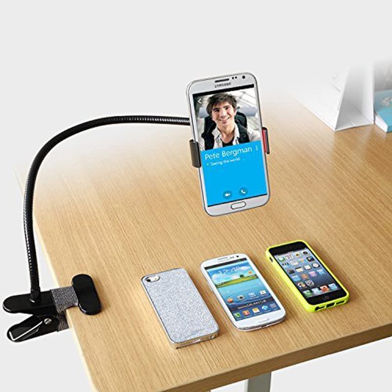 Generic-Adjustable-Tabletop-Long-Arm-Gooseneck-Clamp-Universal-Lazy-Mount-Flexible-Mobile-Stand-Cell-Phone-Clip-Holder-Lazy-Bracket-Heavy-Mobile-Smartphones-Stand-for-Office-Table-Bed-Kitchen-Black