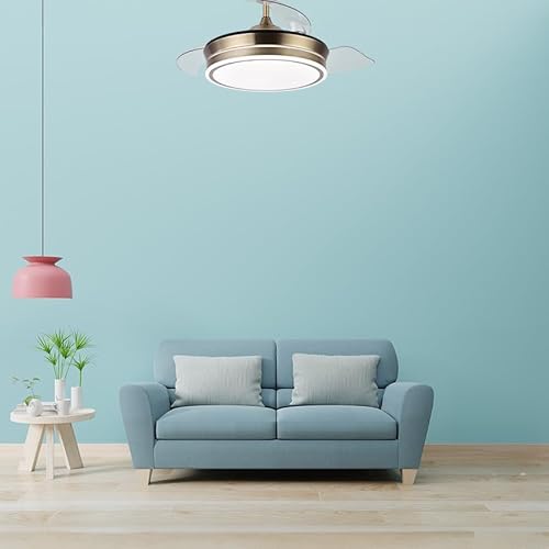 Eden pulse Ventilador DC 72W, 6120 lm, 91 dB, 3 aspas desplegables, 3000-4000-6000K, con control remoto y temporizador, ideal para climatización y confort. - imagen 2