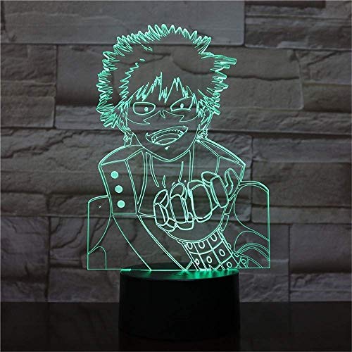 Preisvergleich Produktbild Nachtlicht 3D Schlaflampe Anime 3D LED Nachtlichter Bakugou Katsuki Actionfigur Kinderspielzeug Kreative Beleuchtung Tischlampe Dekor