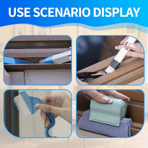 Image of Window Track Cleaner, 13-Piece Sill and Crevice Cleaning Brush Kit