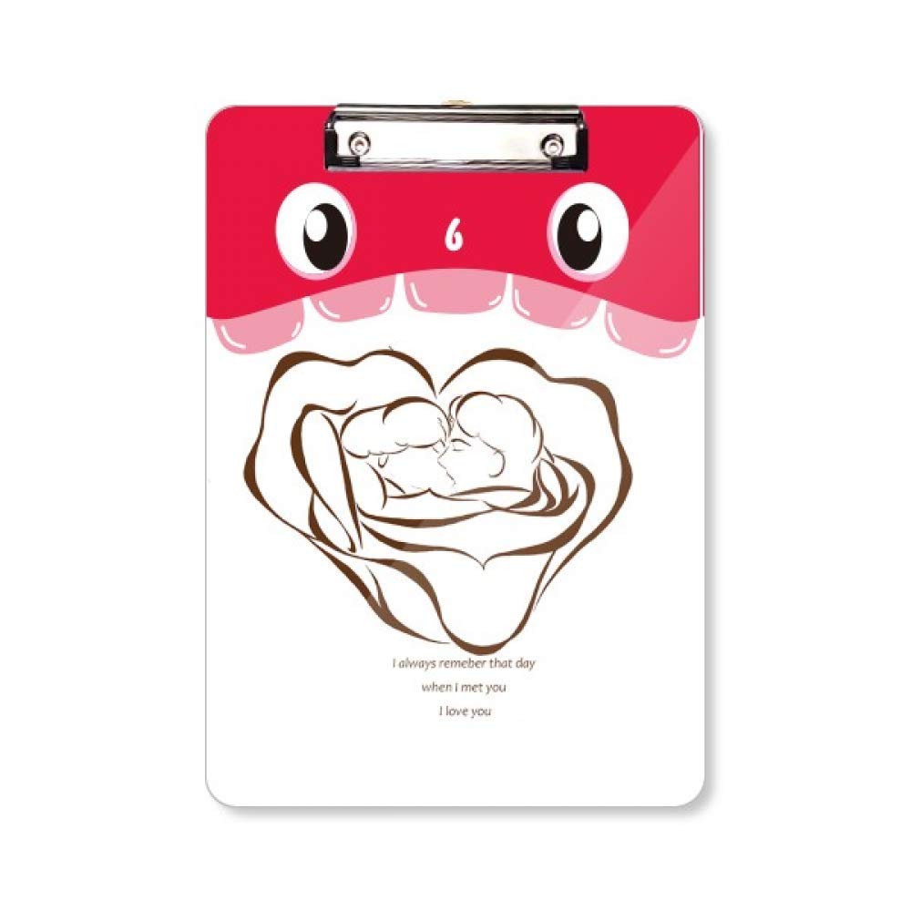 Dossier Pad Support Rose Love A4 rigide avec impression artistique - 5