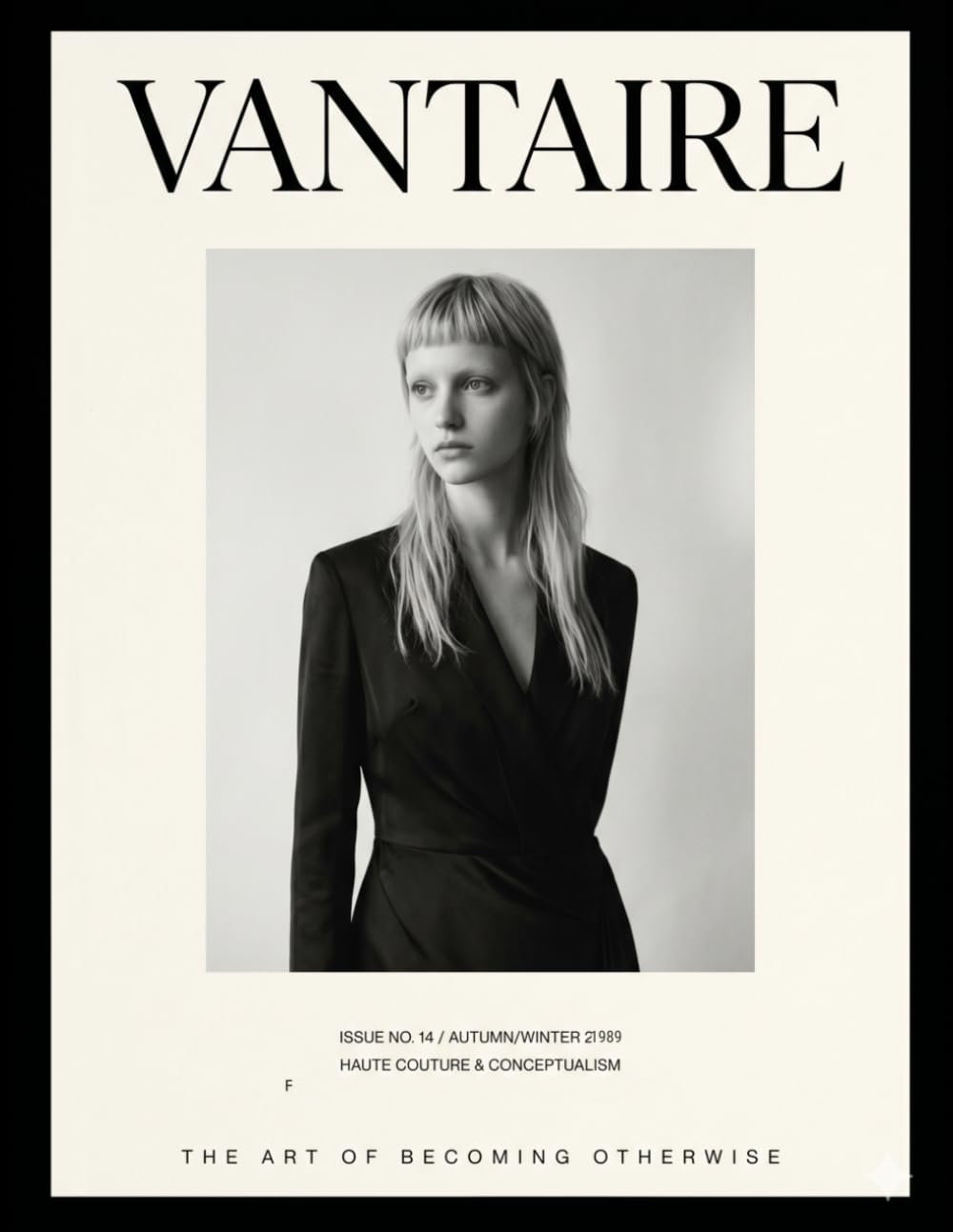 VANTAIRE: Timeless Black & White Archival Prop for Slow-Life Interior Styling, Natural Spaces, and Brand-Safe Content Creation (Fake Magazines)