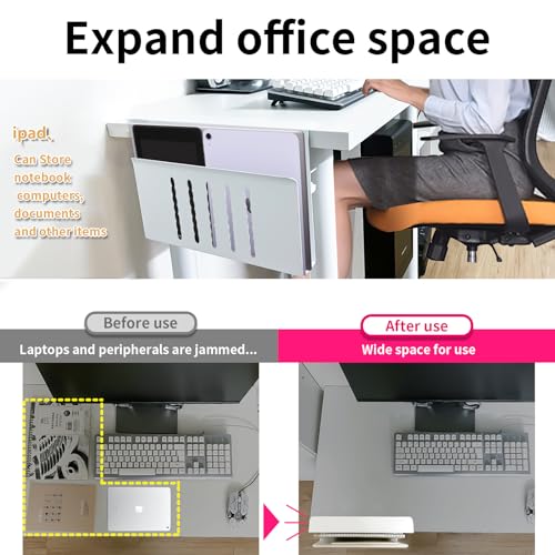 Rangement sous le bureau sans perçage pour libérer votre table - 5