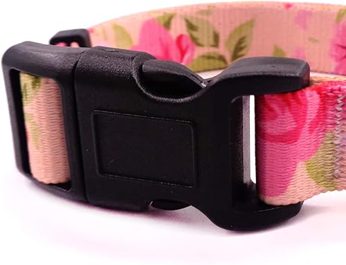 Miniatura 9 de Love Dream Collar de perro resistente con hebilla de liberación rápida ajustable con patrones geométricos florales para perros pequeños, medianos y