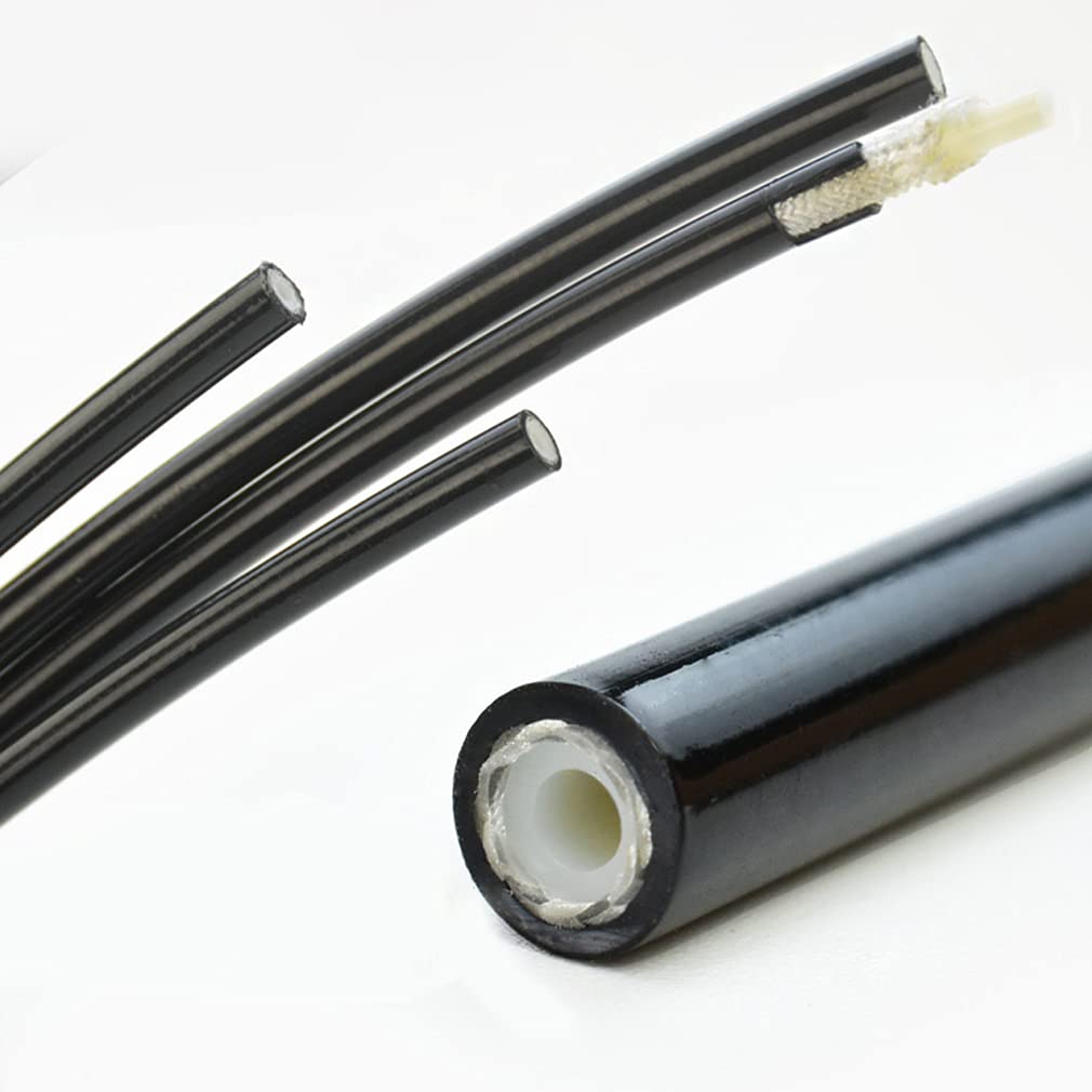 BESNIN Tubo del freno idraulico da 2,5 m con spina d'oliva, kit di riparazione del tubo del freno, tubo del freno a disco idraulico con inserti di collegamento d'oliva, accessori (nero)