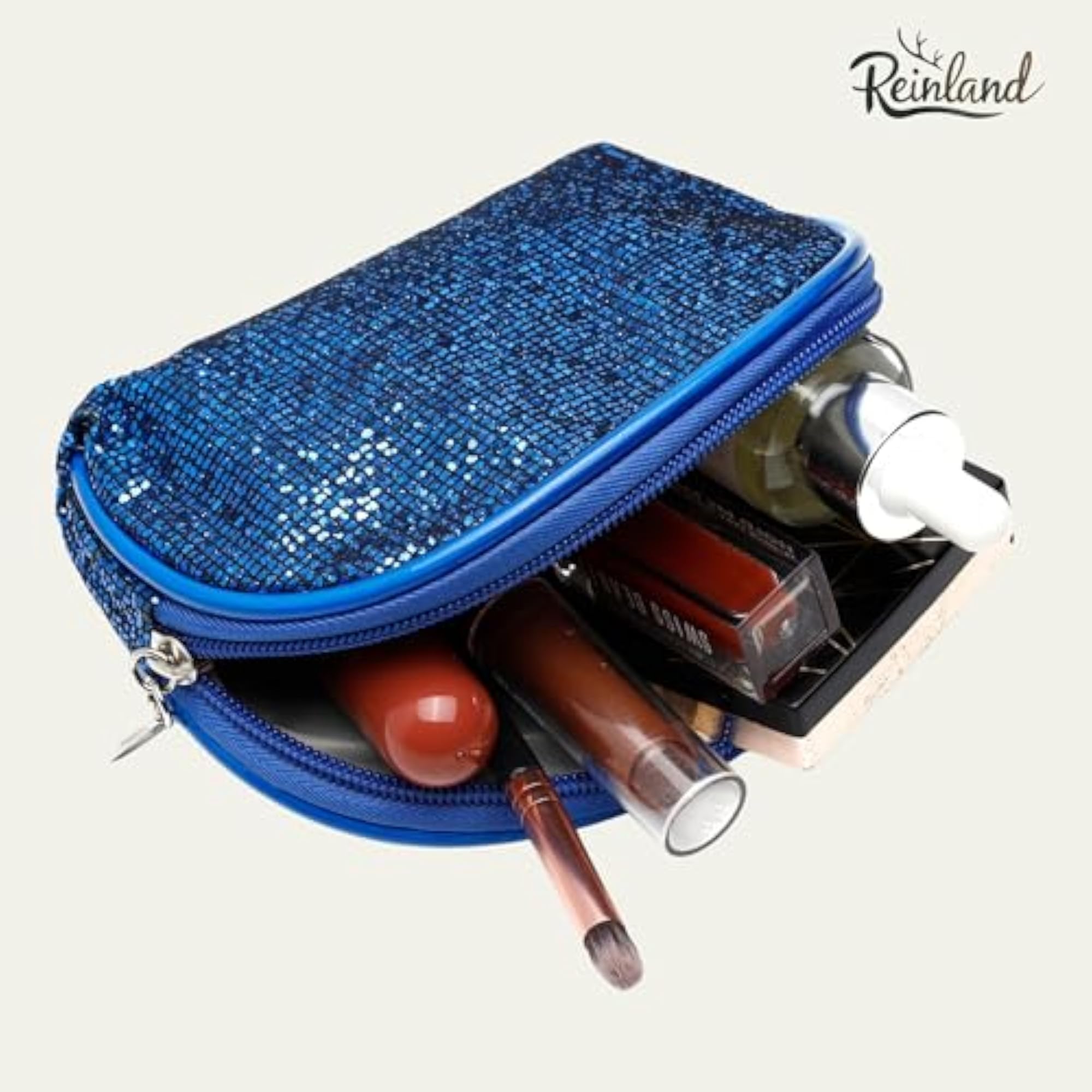 3Pcs Cosmetic Bag Organiser, Glitter Stylish Look