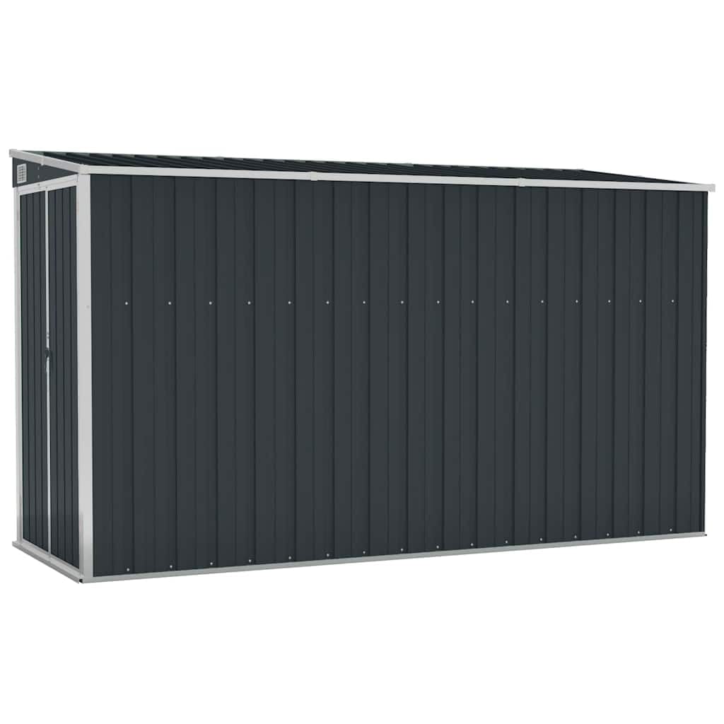 Solivagant Abri de Jardin Mural Anthracite 118x288x178 cm Acier,(40.02 KG)